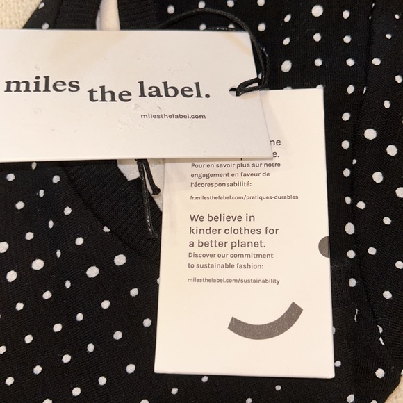 Miles the Label black dotted dress size 4 NWT - Picture 5 of 5